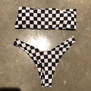checkered bikini